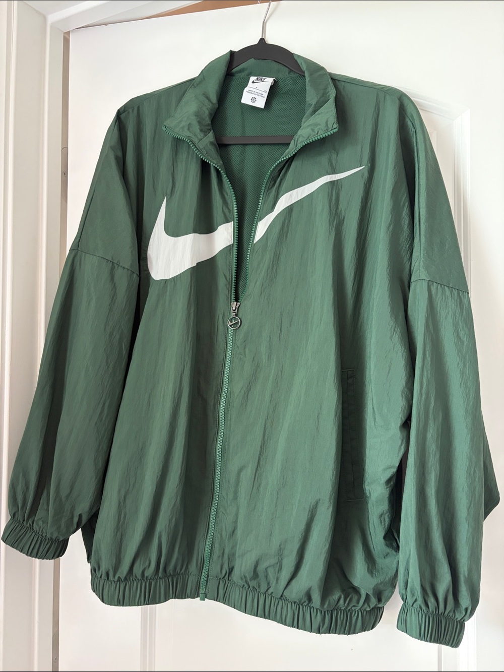 Nike Green Jacket with White Swoosh